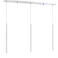Z-Lite Forest 5" W x 24" H 3-Light LED Chrome Island Light With Matte White Steel Shade