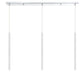 Z-Lite Forest 5" W x 24" H 3-Light LED Chrome Island Light With Matte White Steel Shade