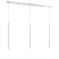 Z-Lite Forest 5" W x 24" H 3-Light LED Chrome Island Light With Matte White Steel Shade