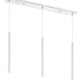 Z-Lite Forest 5" W x 24" H 3-Light LED Chrome Island Light With Matte White Steel Shade