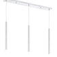 Z-Lite Forest 5" W x 24" H 3-Light LED Chrome Steel Island Light