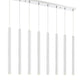 Z-Lite Forest 5" W x 24" H 8-Light LED Chrome Steel Island Light