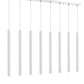 Z-Lite Forest 5" W x 24" H 8-Light LED Chrome Steel Island Light