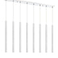 Z-Lite Forest 5" W x 24" H 8-Light LED Chrome Steel Island Light