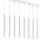 Z-Lite Forest 5" W x 24" H 8-Light LED Chrome Steel Island Light