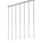 Z-Lite Forest 54" 7-Light LED-Integrated Brushed Nickel Steel Linear Chandelier