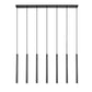 Z-Lite Forest 54" 7-Light LED-Integrated Matte Black Steel Linear Chandelier