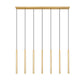 Z-Lite Forest 54" 7-Light LED-Integrated Modern Gold Steel Linear Chandelier