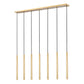 Z-Lite Forest 54" 7-Light LED-Integrated Modern Gold Steel Linear Chandelier