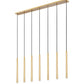 Z-Lite Forest 54" 7-Light LED-Integrated Modern Gold Steel Linear Chandelier