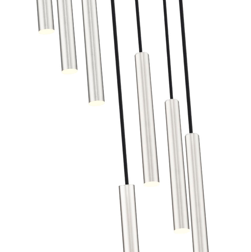 Z-Lite Forest 7-Light LED-Integrated Brushed Nickel Steel Chandelier