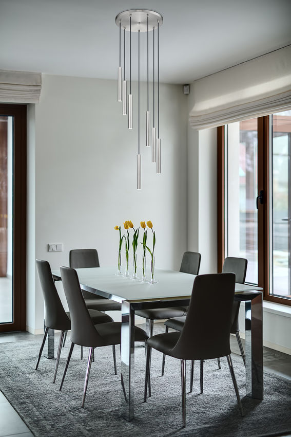 Z-Lite Forest 7-Light LED-Integrated Brushed Nickel Steel Chandelier