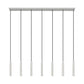 Z-Lite Forest 7-Light LED-Integrated Brushed Nickel Steel Linear Chandelier