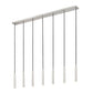 Z-Lite Forest 7-Light LED-Integrated Brushed Nickel Steel Linear Chandelier