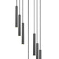 Z-Lite Forest 7-Light LED-Integrated Matte Black Steel Chandelier