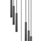 Z-Lite Forest 7-Light LED-Integrated Matte Black Steel Chandelier