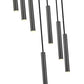 Z-Lite Forest 7-Light LED-Integrated Matte Black Steel Chandelier