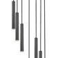 Z-Lite Forest 7-Light LED-Integrated Matte Black Steel Chandelier