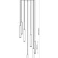 Z-Lite Forest 7-Light LED-Integrated Matte Black Steel Chandelier