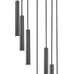 Z-Lite Forest 7-Light LED-Integrated Matte Black Steel Chandelier
