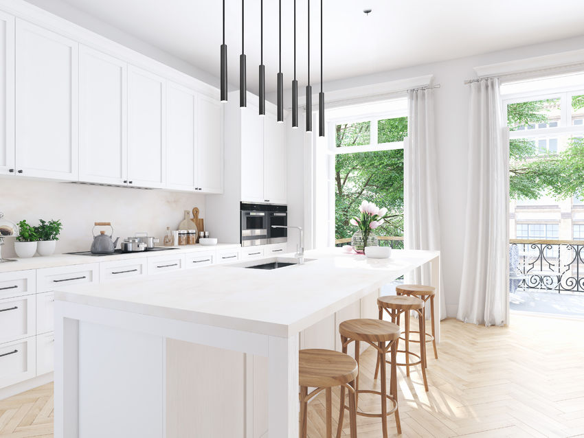 Z-Lite Forest 7-Light LED-Integrated Matte Black Steel Linear Chandelier