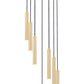 Z-Lite Forest 7-Light LED-Integrated Modern Gold Steel Chandelier