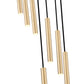 Z-Lite Forest 7-Light LED-Integrated Modern Gold Steel Chandelier