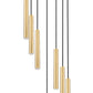 Z-Lite Forest 7-Light LED-Integrated Modern Gold Steel Chandelier