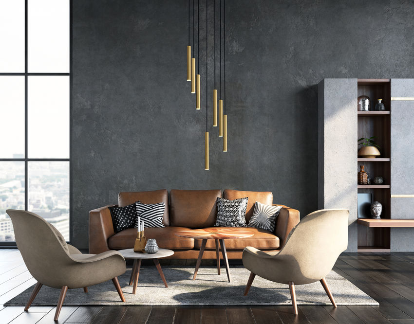 Z-Lite Forest 7-Light LED-Integrated Modern Gold Steel Chandelier