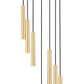 Z-Lite Forest 7-Light LED-Integrated Modern Gold Steel Chandelier