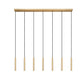 Z-Lite Forest 7-Light LED-Integrated Modern Gold Steel Linear Chandelier