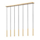 Z-Lite Forest 7-Light LED-Integrated Modern Gold Steel Linear Chandelier