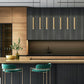 Z-Lite Forest 7-Light LED-Integrated Modern Gold Steel Linear Chandelier