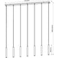 Z-Lite Forest 7-Light LED-Integrated Modern Gold Steel Linear Chandelier