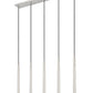 Z-Lite Forest 919MP24-5L-BN-LED 5-Light LED-Integrated Brushed Nickel Steel Linear Chandelier