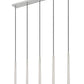 Z-Lite Forest 919MP24-5L-BN-LED 5-Light LED-Integrated Brushed Nickel Steel Linear Chandelier