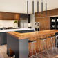 Z-Lite Forest 919MP24-5L-MB-LED 5-Light LED-Integrated Matte Black Steel Linear Chandelier