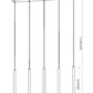 Z-Lite Forest 919MP24-5L-MB-LED 5-Light LED-Integrated Matte Black Steel Linear Chandelier