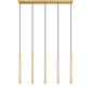 Z-Lite Forest 919MP24-5L-MGLD-LED 5-Light LED-Integrated Modern Gold Steel Linear Chandelier