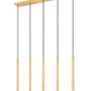 Z-Lite Forest 919MP24-5L-MGLD-LED 5-Light LED-Integrated Modern Gold Steel Linear Chandelier