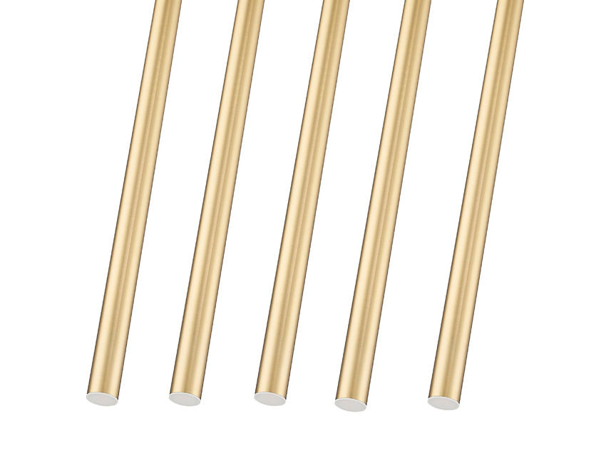 Z-Lite Forest 919MP24-5L-MGLD-LED 5-Light LED-Integrated Modern Gold Steel Linear Chandelier