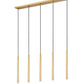 Z-Lite Forest 919MP24-5L-MGLD-LED 5-Light LED-Integrated Modern Gold Steel Linear Chandelier