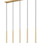 Z-Lite Forest 919MP24-5L-MGLD-LED 5-Light LED-Integrated Modern Gold Steel Linear Chandelier