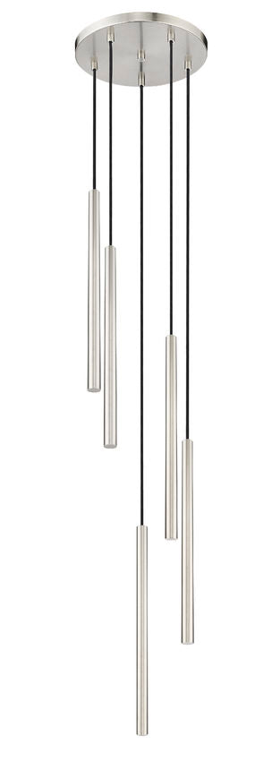 Z-Lite Forest 919MP24-5R-BN-LED 5-Light LED-Integrated Brushed Nickel Steel Chandelier