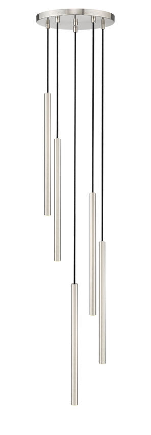 Z-Lite Forest 919MP24-5R-BN-LED 5-Light LED-Integrated Brushed Nickel Steel Chandelier