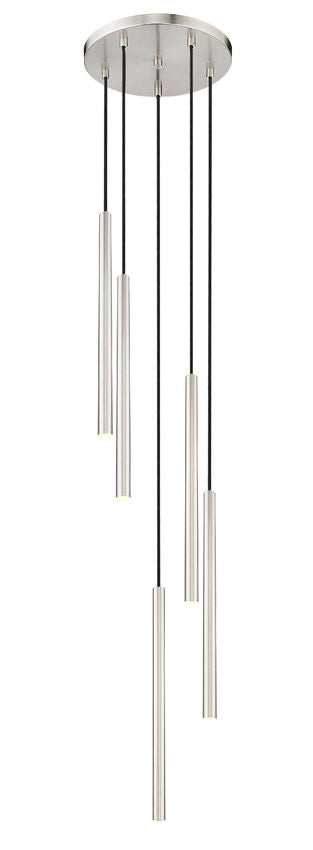 Z-Lite Forest 919MP24-5R-BN-LED 5-Light LED-Integrated Brushed Nickel Steel Chandelier