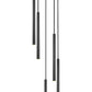 Z-Lite Forest 919MP24-5R-MB-LED 5-Light LED-Integrated Matte Black Steel Chandelier