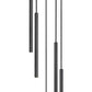 Z-Lite Forest 919MP24-5R-MB-LED 5-Light LED-Integrated Matte Black Steel Chandelier