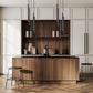 Z-Lite Forest 919MP24-5R-MB-LED 5-Light LED-Integrated Matte Black Steel Chandelier