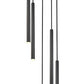 Z-Lite Forest 919MP24-5R-MB-LED 5-Light LED-Integrated Matte Black Steel Chandelier